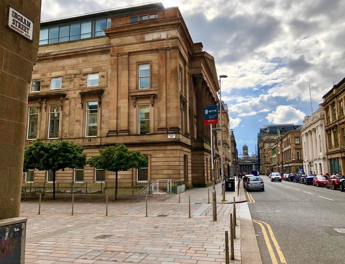 View looking along Ingram Street in Glasgow