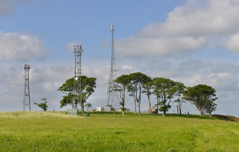 Barney Mains telecoms masts.