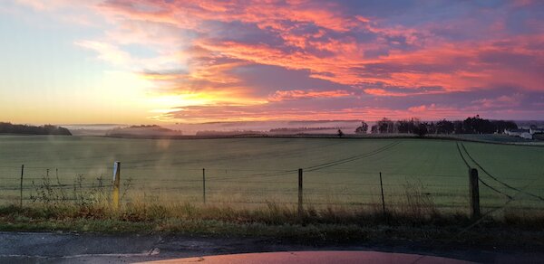 Sunset over the Strathearn Valley