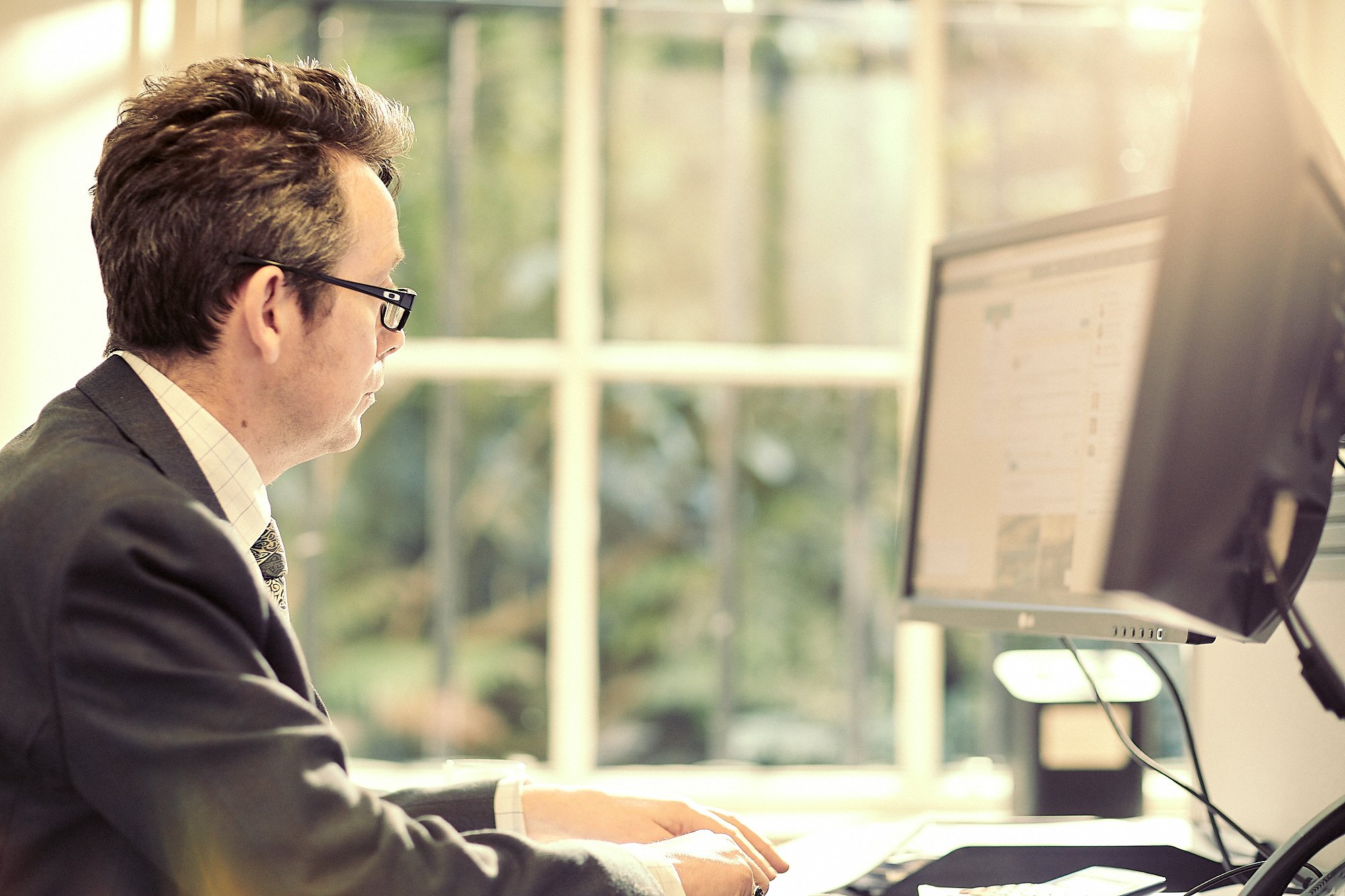 Man working at his desk