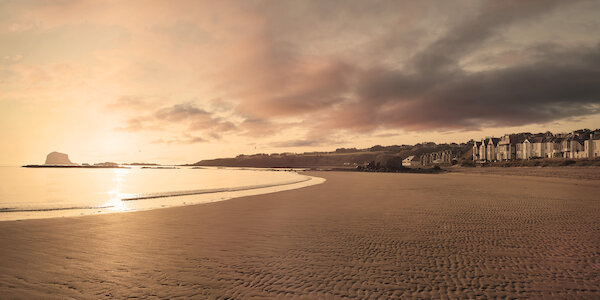 Beach at sunrise in East Lothian