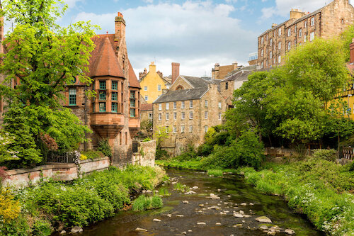 Image of the Water of Leith at the Dean Village