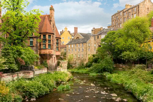 Image of the Water of Leith at the Dean Village