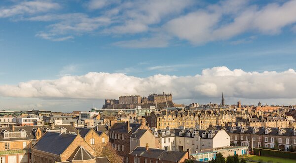 View of Edinburgh Castle from Gillespie Crescent