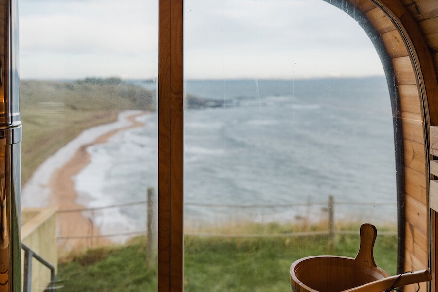 Escape sauna overlooking Canty Bay at Drift in North Berwick.