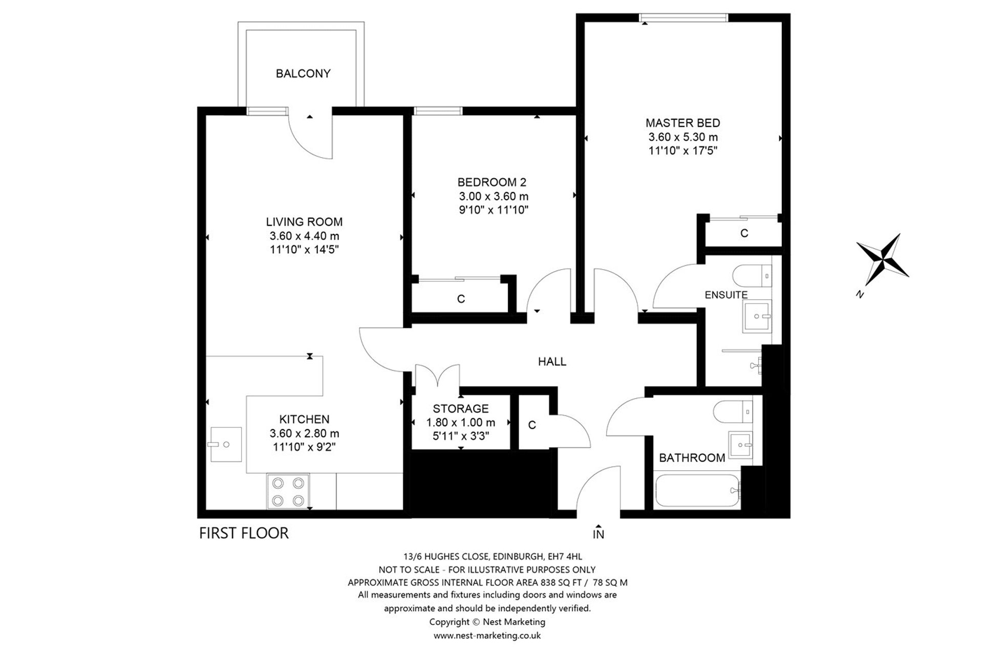 Flat 6, 13 Hughes Close, Edinburgh, EH7 4FW - Picture #18